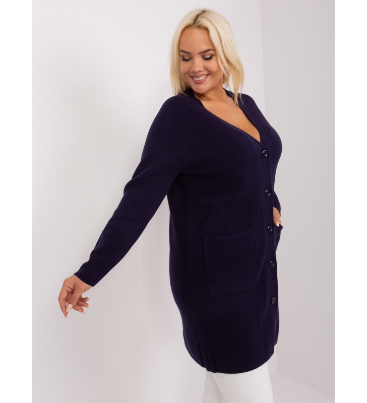 Sweter plus size PM-SW-PM-3732.10 granatowy