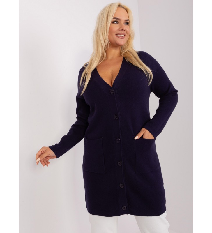 Sweter plus size PM-SW-PM-3732.10 granatowy