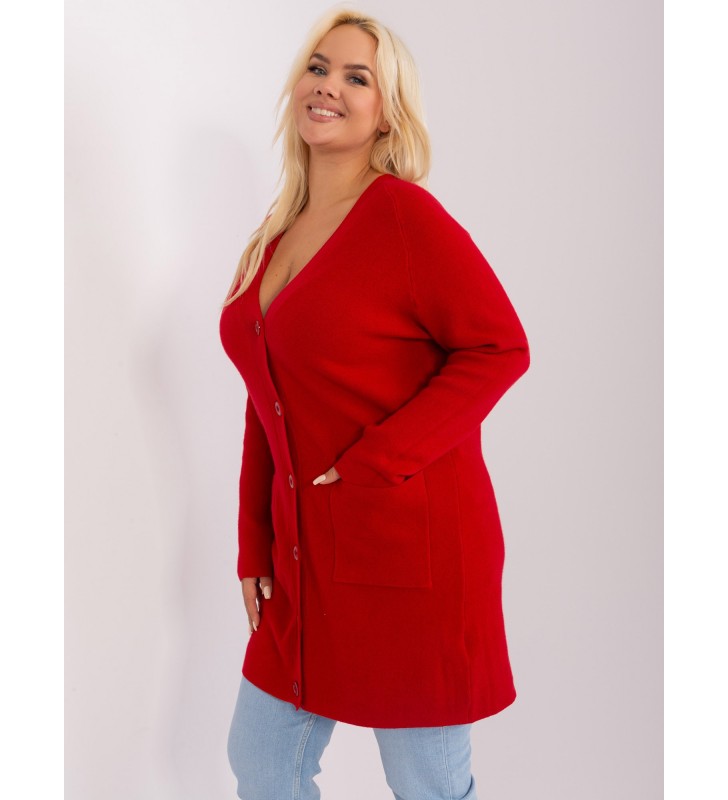 Sweter plus size PM-SW-PM-3732.10 czerwony