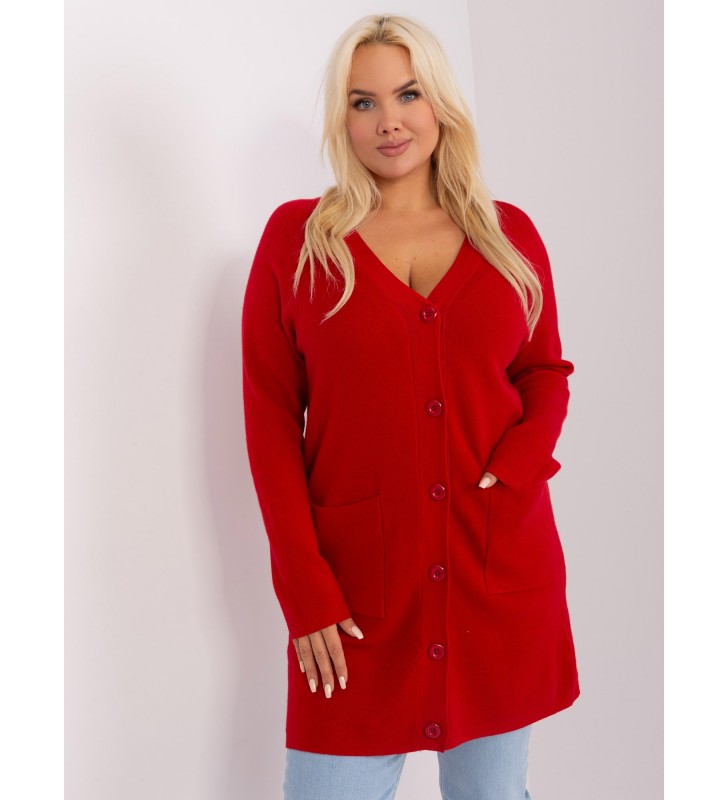 Sweter plus size PM-SW-PM-3732.10 czerwony