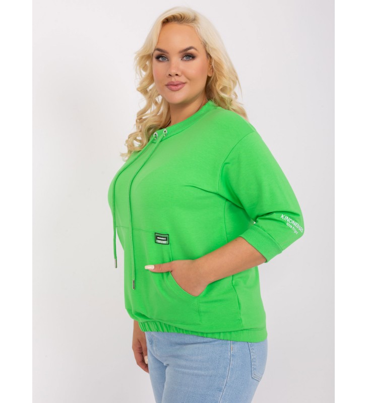 Bluzka plus size RV-BZ-9106.93P jasny zielony