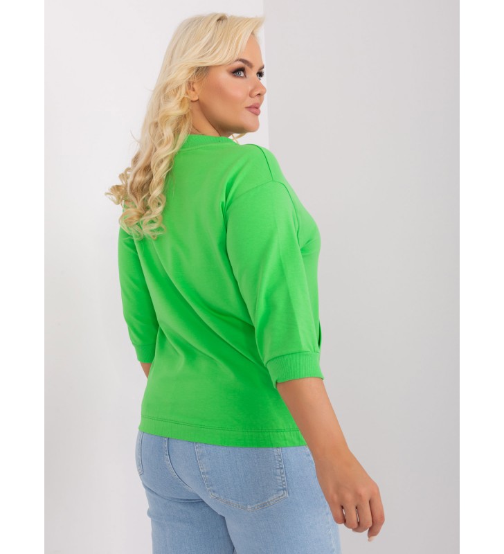 Bluzka plus size RV-BZ-9106.93P jasny zielony