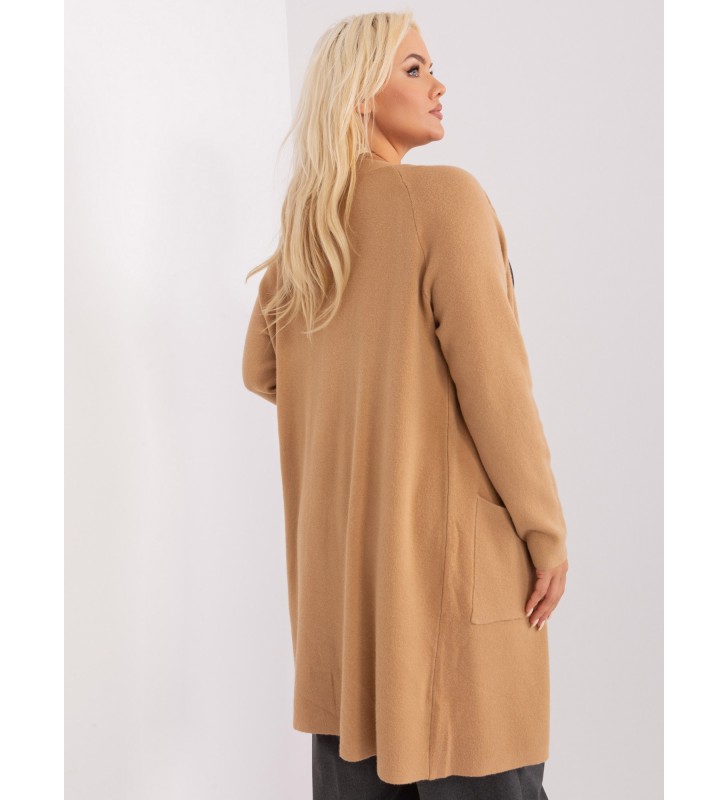 Sweter plus size PM-SW-PM-3732.10 camelowy