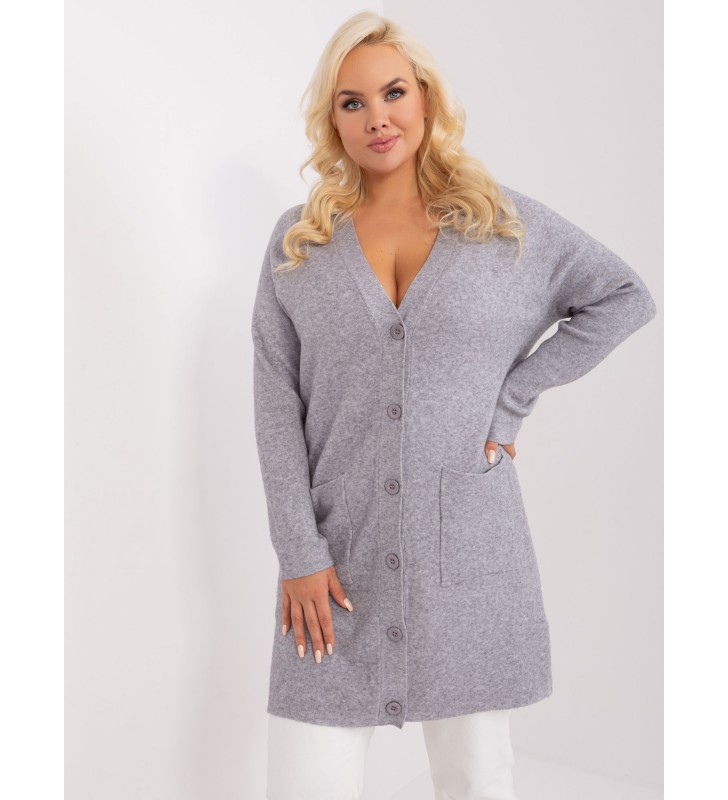 Sweter plus size PM-SW-PM-3732.10 szary