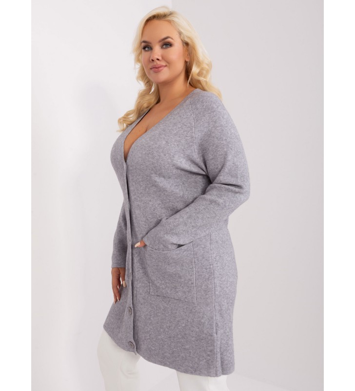 Sweter plus size PM-SW-PM-3732.10 szary