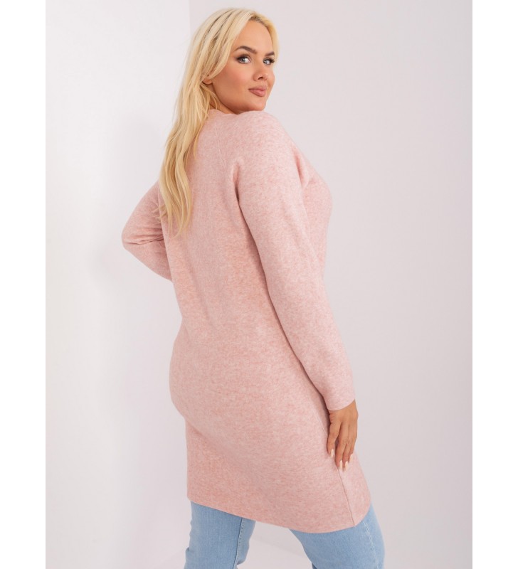 Sweter plus size PM-SW-PM-3732.10 jasny różowy