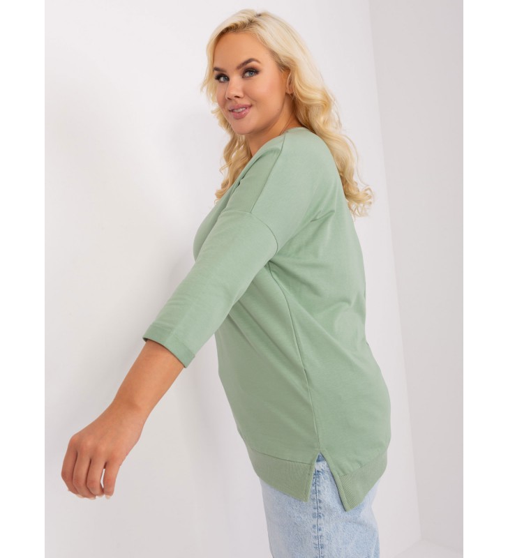 Bluzka plus size RV-BZ-9110.85 pistacjowy