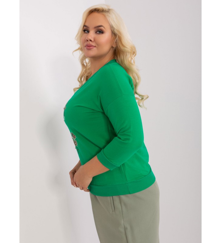 Bluzka plus size RV-BZ-9118.38 zielony