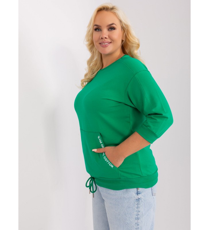 Bluzka plus size RV-BZ-9105.46P zielony