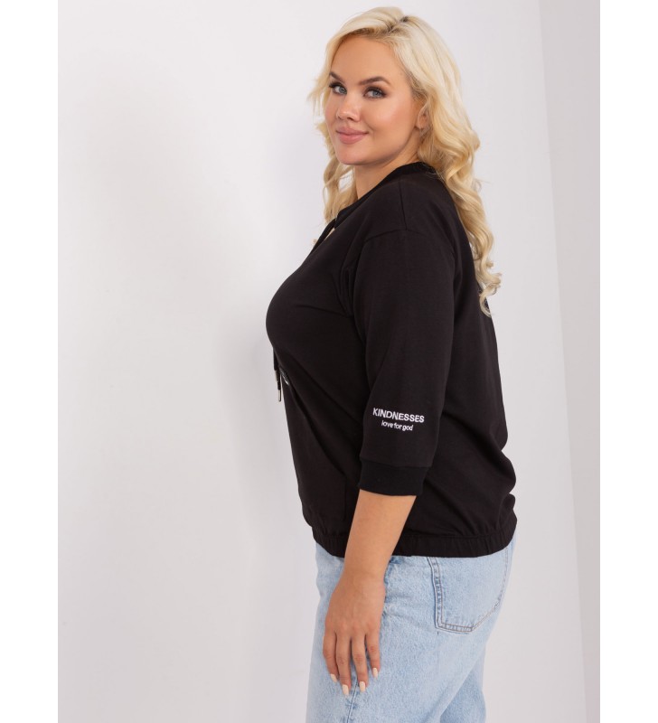 Bluzka plus size RV-BZ-9106.93P czarny