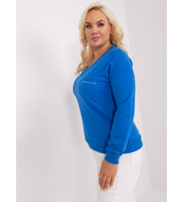 Bluzka plus size RV-BZ-9158.86P ciemny niebieski