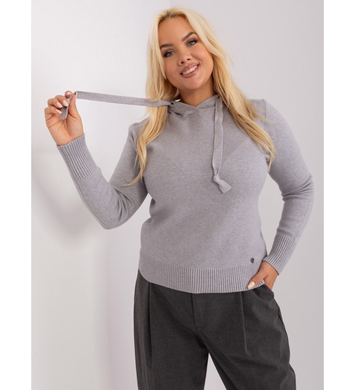 Sweter plus size PM-SW-PM9735.07 szary