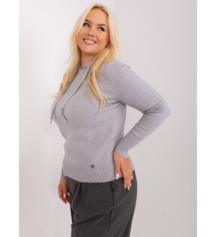 Sweter plus size PM-SW-PM9735.07 szary