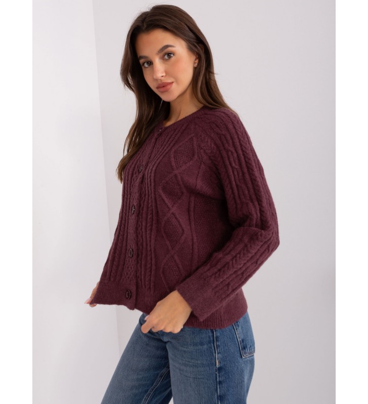 Sweter rozpinany AT-SW-2346-2.99P ciemny fioletowy