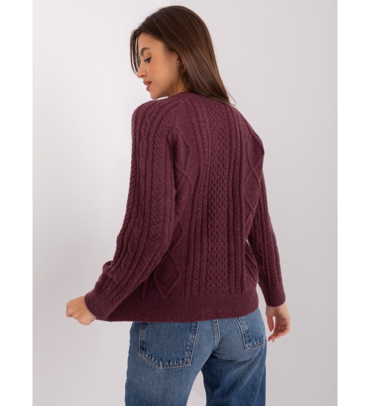 Sweter rozpinany AT-SW-2346-2.99P ciemny fioletowy