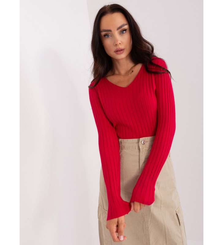 Sweter klasyczny PM-SW-PM1088.25 czerwony