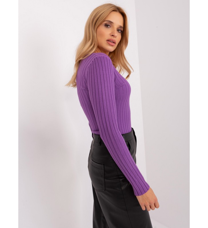 Sweter klasyczny PM-SW-PM1088.25 fioletowy