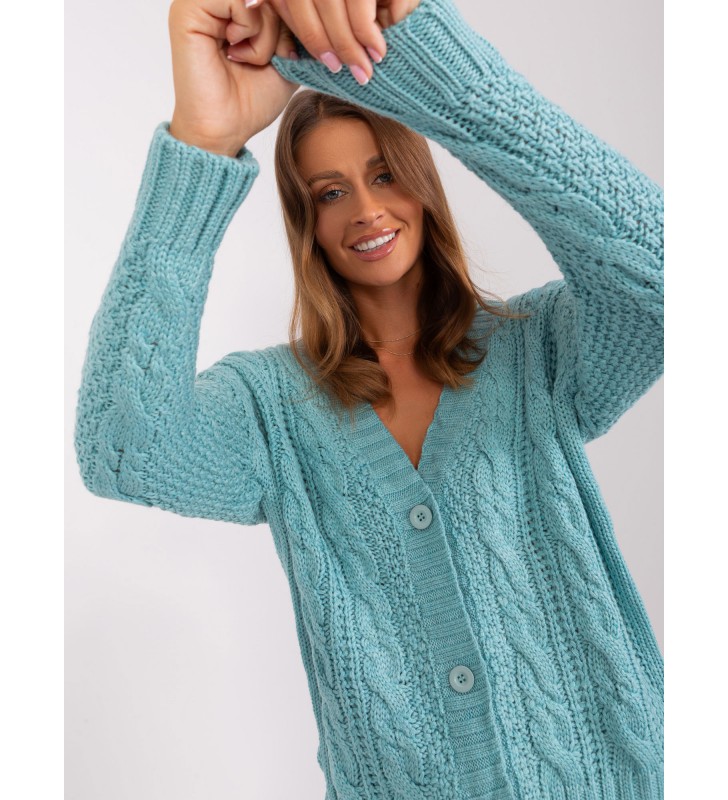 Sweter rozpinany BA-SW-8016.48P mietowy