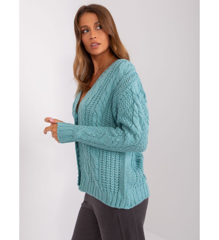 Sweter rozpinany BA-SW-8016.48P mietowy