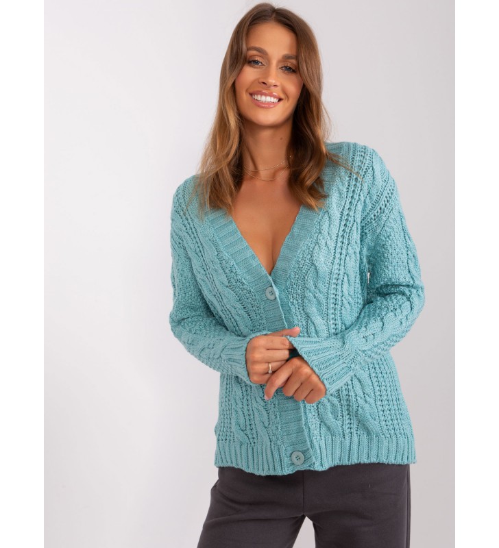 Sweter rozpinany BA-SW-8016.48P mietowy