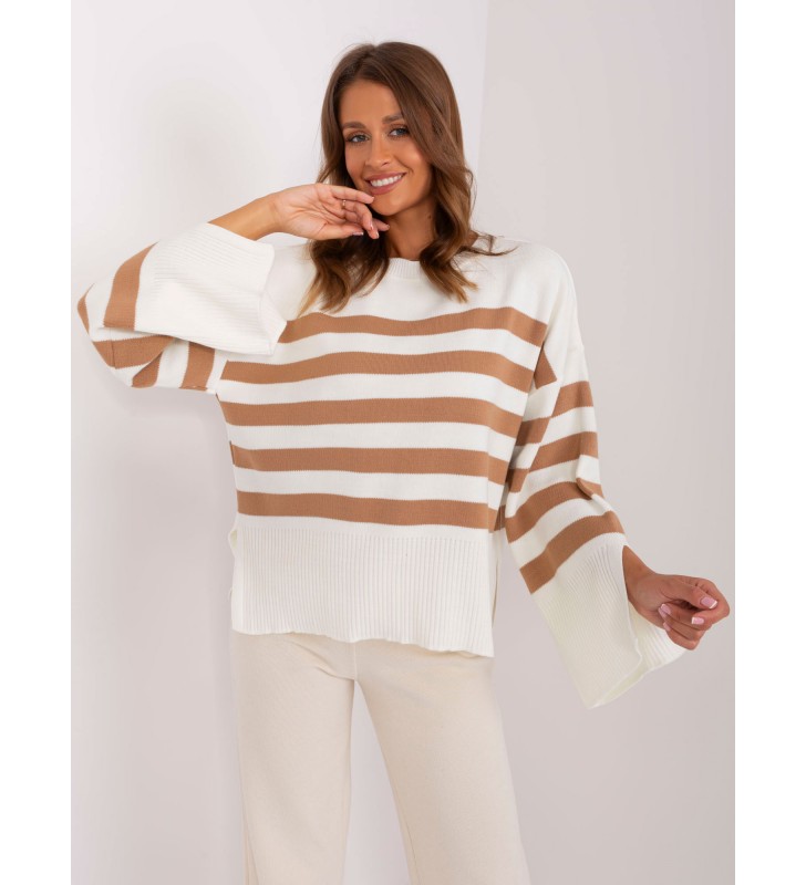 Sweter oversize TO-SW-005.07 camelowy