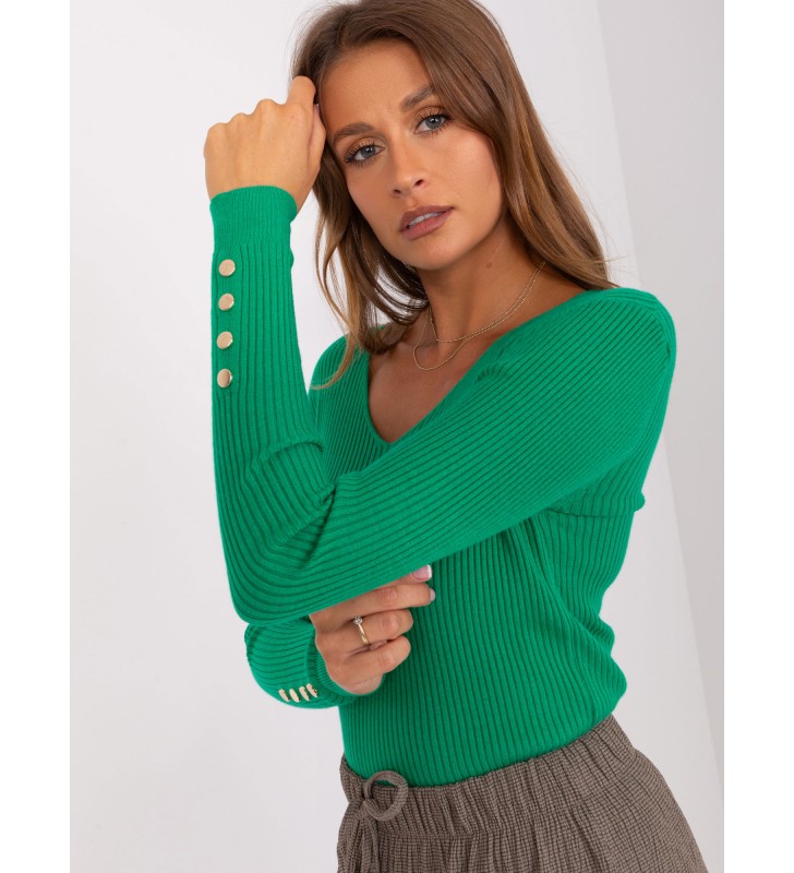 Sweter klasyczny PM-SW-PM305.22 zielony