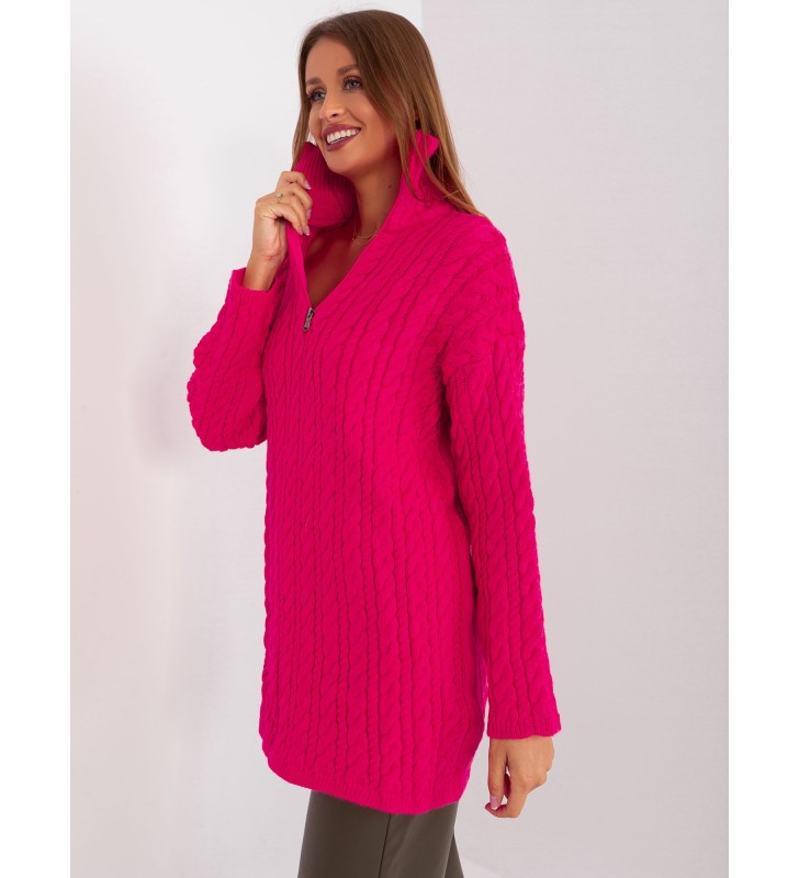 Sweter z warkoczami BA-SW-0282.13P fuksjowy