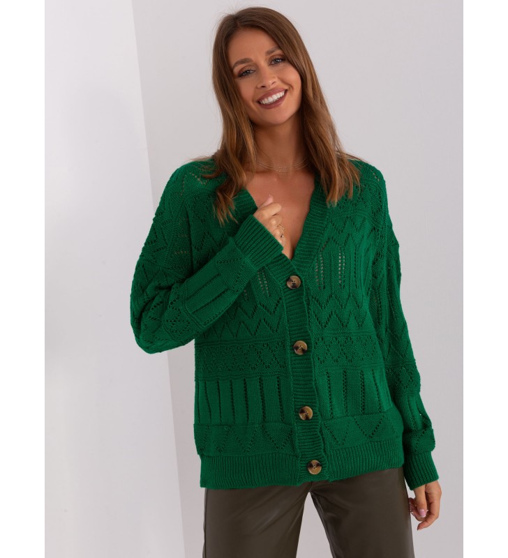 Sweter rozpinany BA-SW-8022-1.83P ciemny zielony