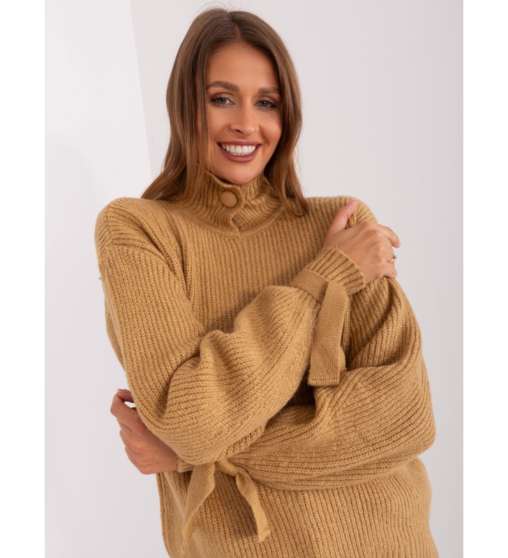 Sweter z golfem BA-SW-0305.24P camelowy