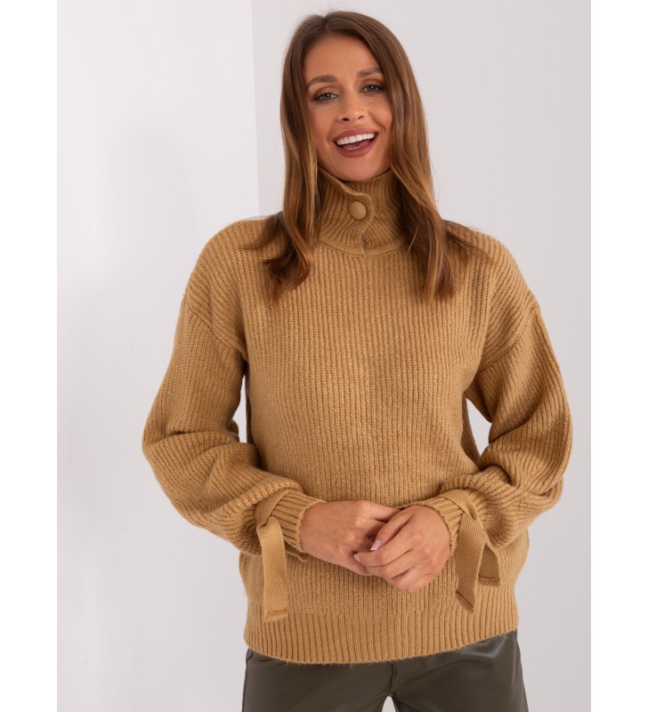 Sweter z golfem BA-SW-0305.24P camelowy