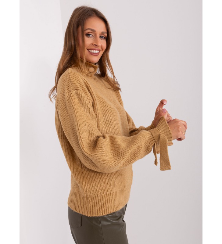 Sweter z golfem BA-SW-0305.24P camelowy