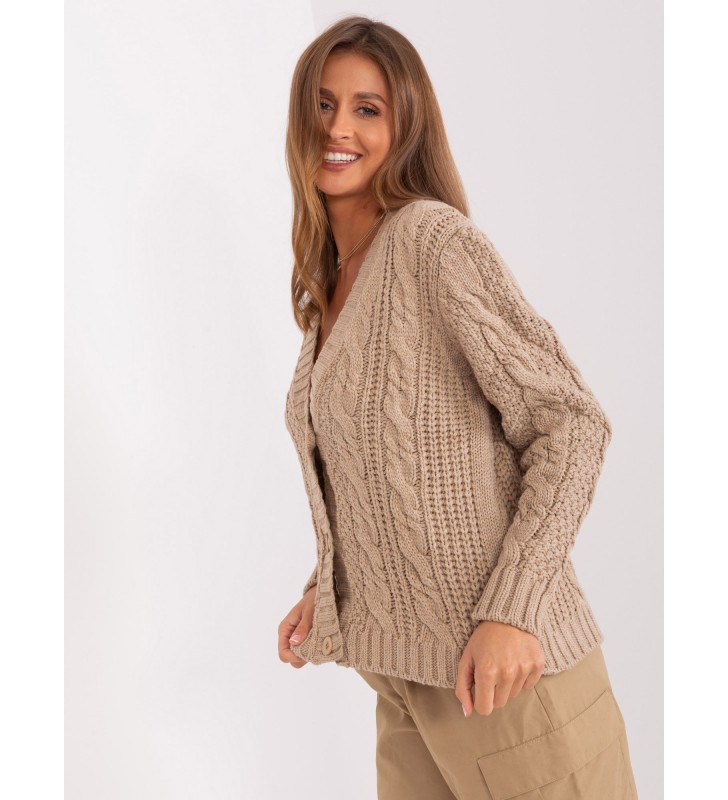 Sweter rozpinany BA-SW-8016.74P ciemny bezowy