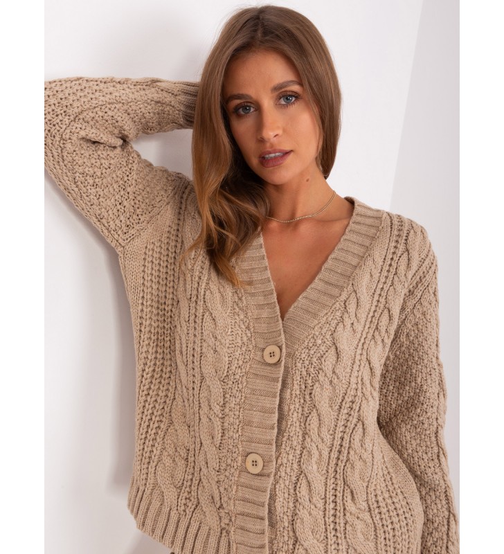 Sweter rozpinany BA-SW-8016.74P ciemny bezowy