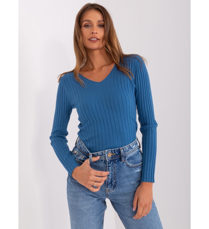 Sweter klasyczny PM-SW-PM1088.25 ciemny niebieski