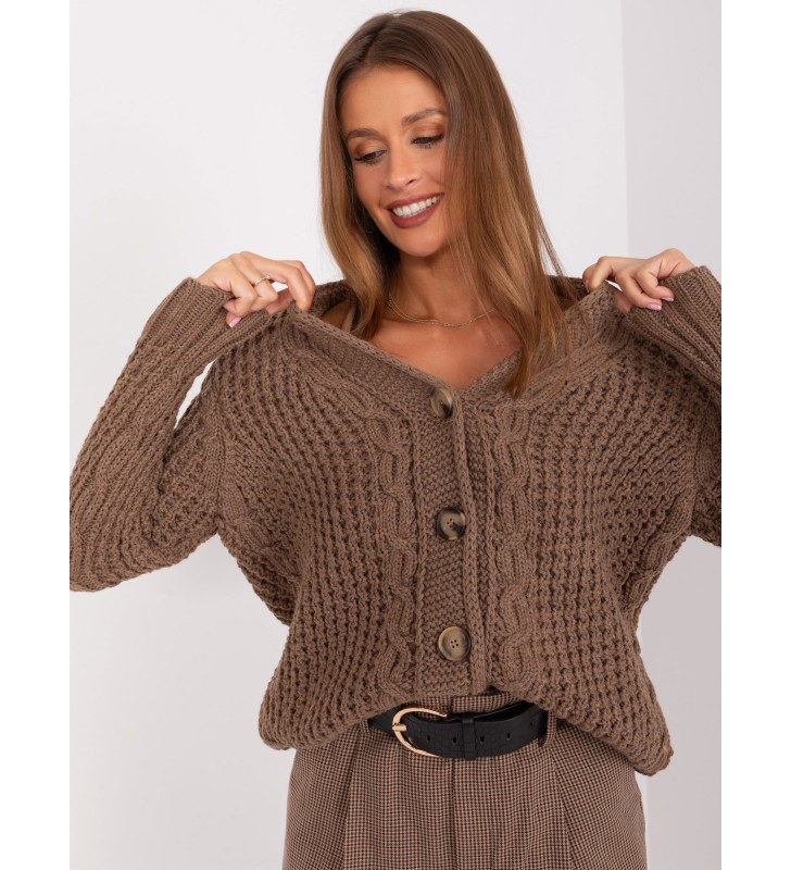 Sweter rozpinany BA-SW-8001-1.16P brązowy