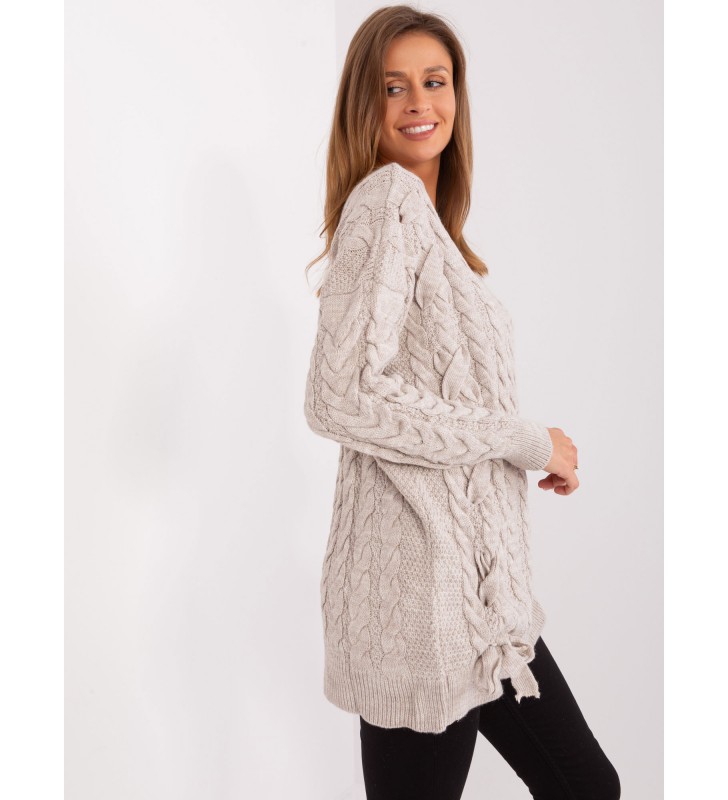 Sweter z warkoczami BA-SW-8027.46P beżowy