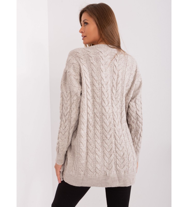 Sweter z warkoczami BA-SW-8027.46P beżowy