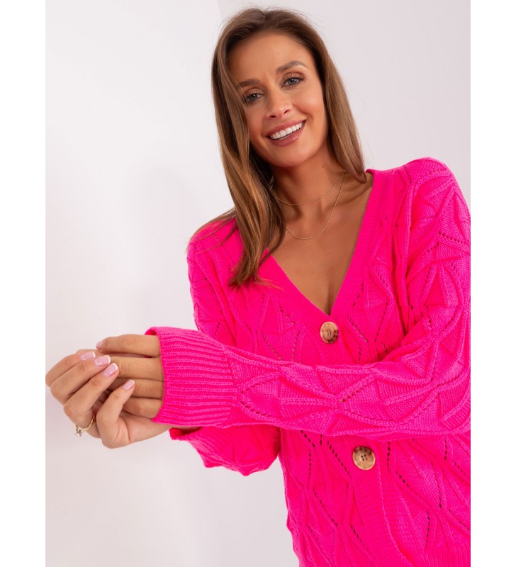 Sweter rozpinany BA-SW-8035-1.22P fluo różowy