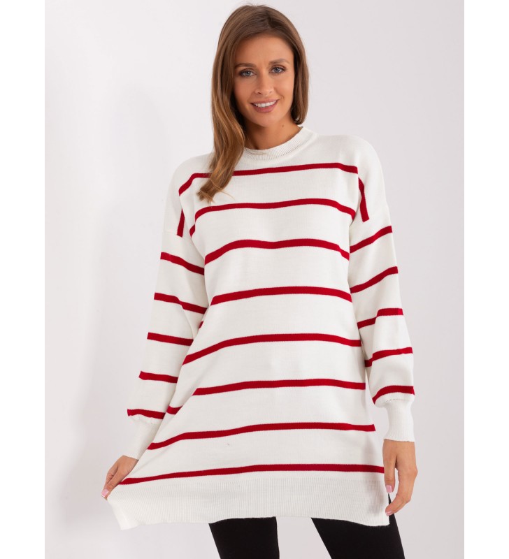 Sweter oversize TO-SW-1309.31 bordowy