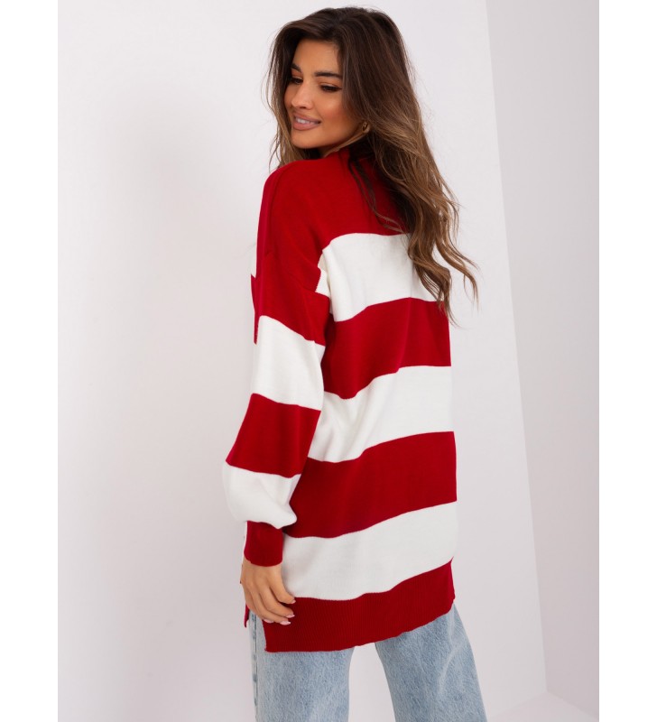 Sweter oversize TO-SW-1311.09 bordowy