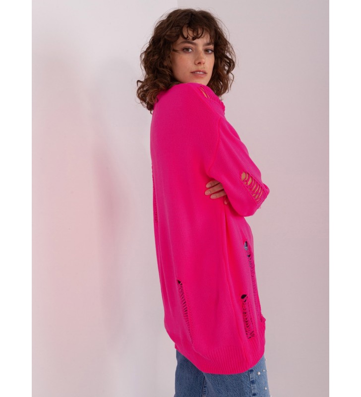 Sweter rozpinany BA-SW-8042-1.23 fluo różowy