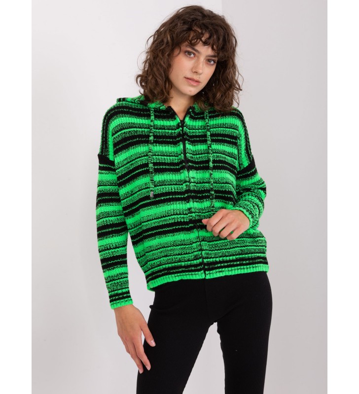 Sweter rozpinany BA-SW-8000.51P czarno-zielony