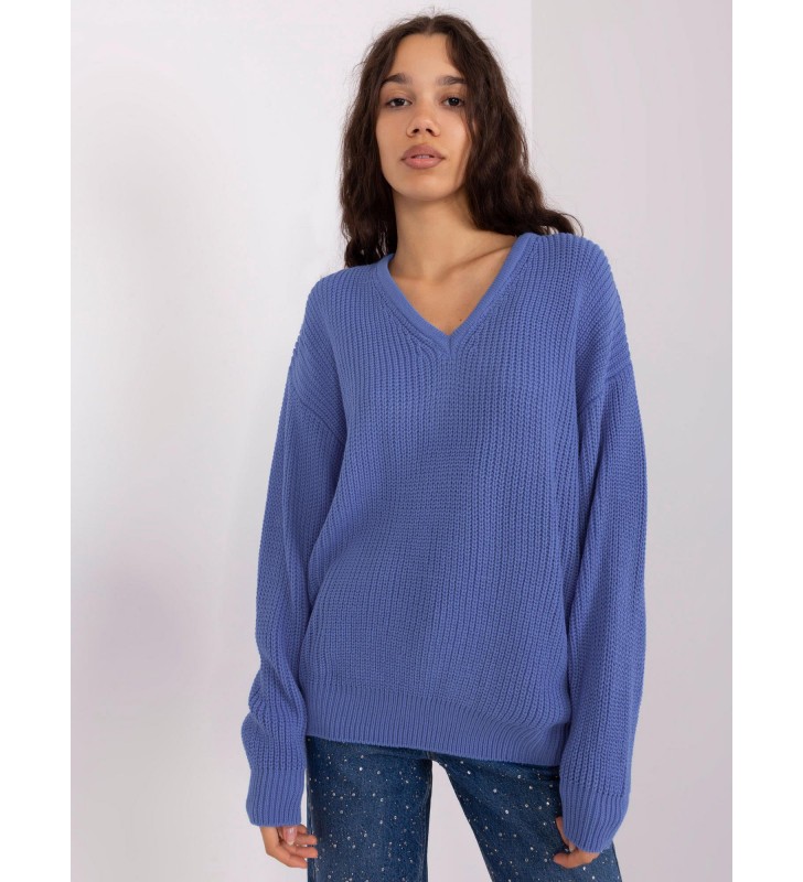 Sweter oversize BA-SW-8029.76 ciemny niebieski