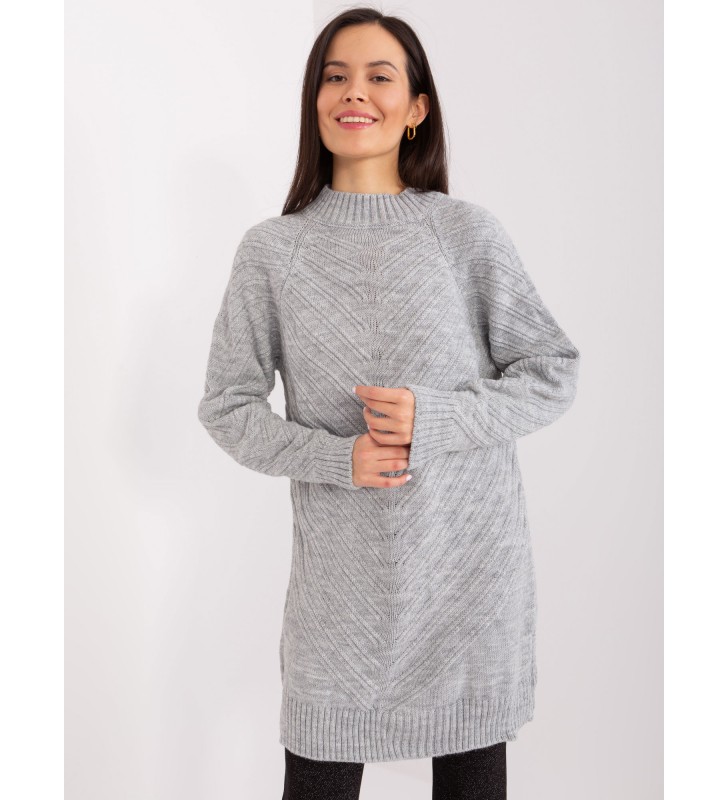 Sweter oversize BA-SW-8013.14P szary