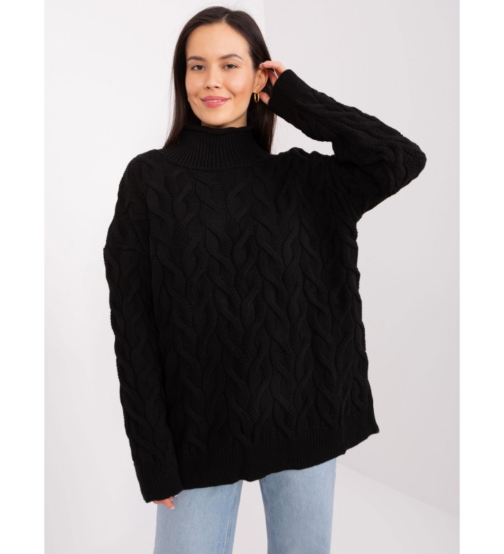 Sweter z golfem BA-SW-8038.30 czarny