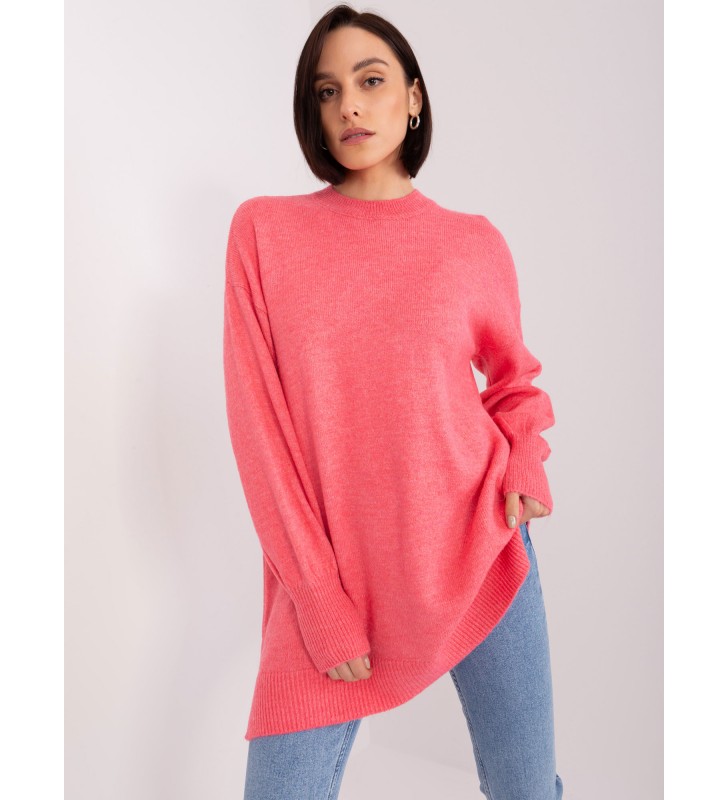 Sweter oversize TO-SW-1310.00P koralowy