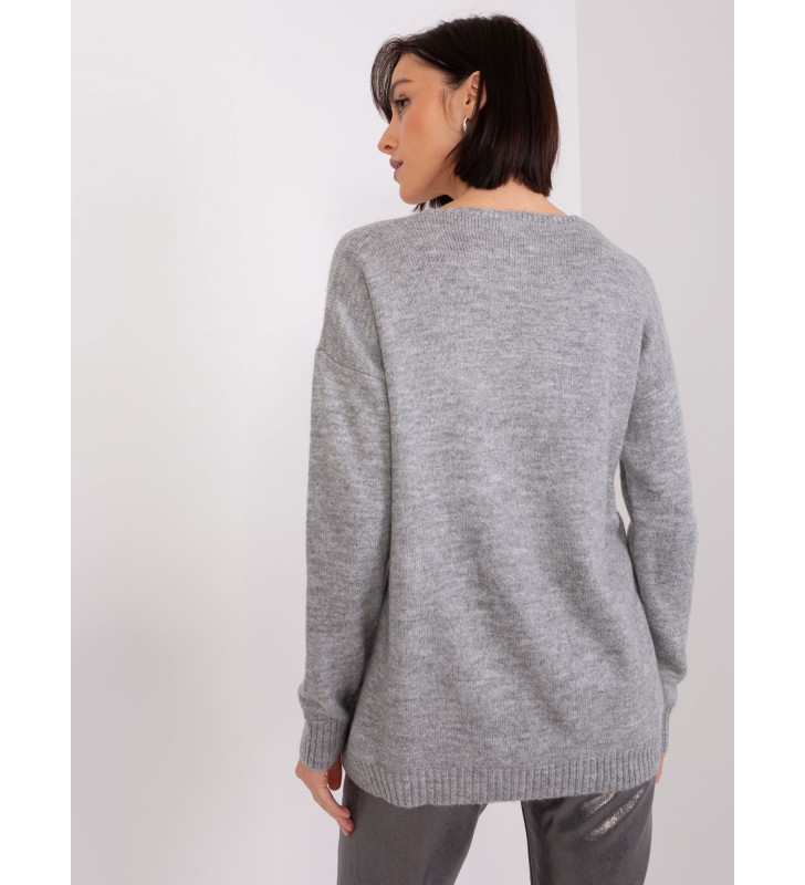 Sweter oversize TO-SW-1810.29P szary