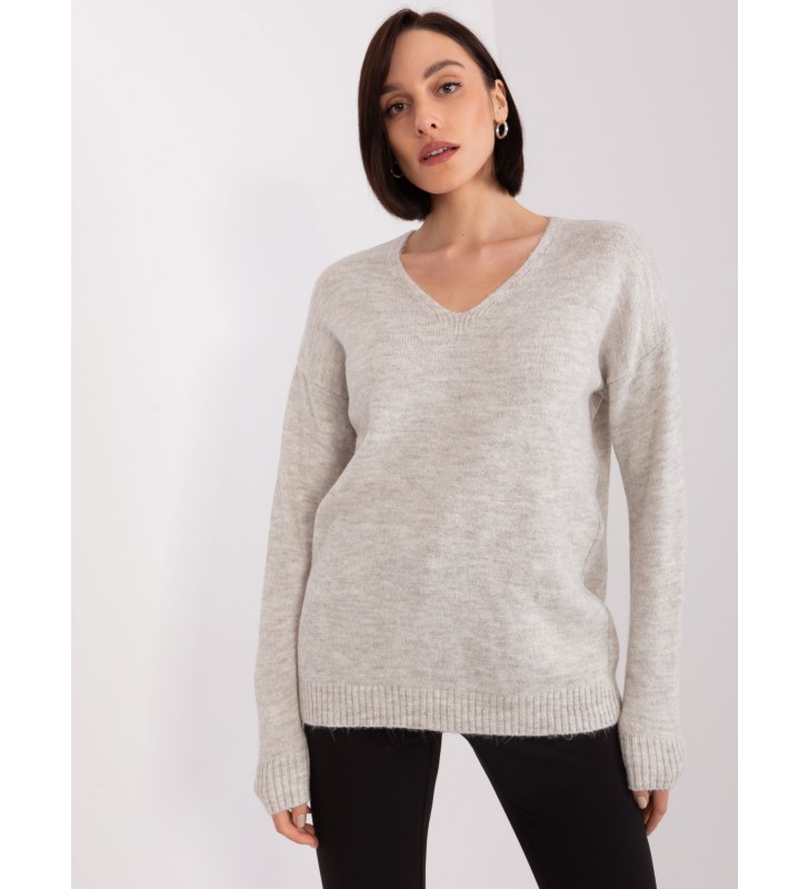 Sweter oversize TO-SW-1810.25X beżowy