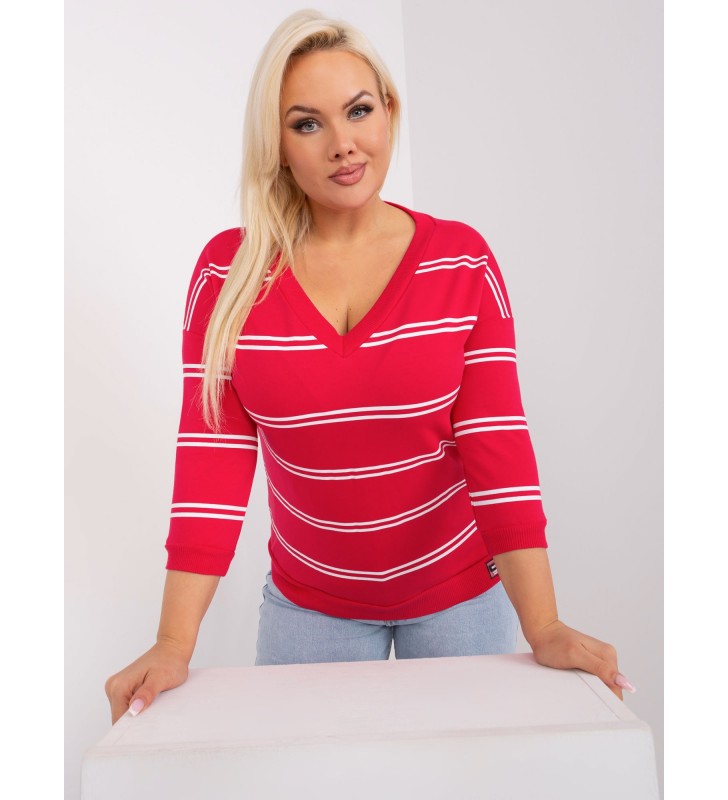 Bluzka plus size RV-BZ-9183.87 czerwony