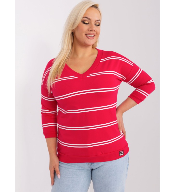 Bluzka plus size RV-BZ-9183.87 czerwony